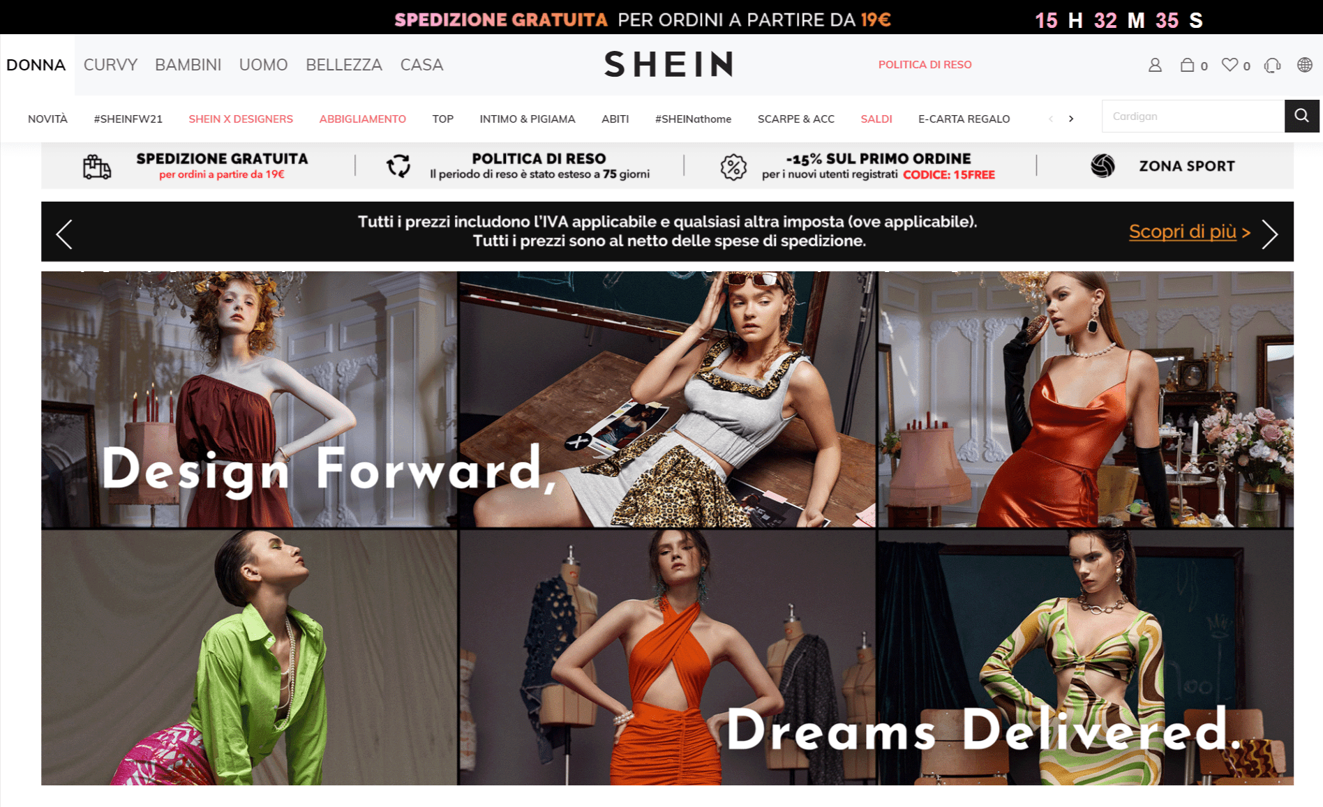 SHEIN Italy- Best Online Shopping Sites in Italy