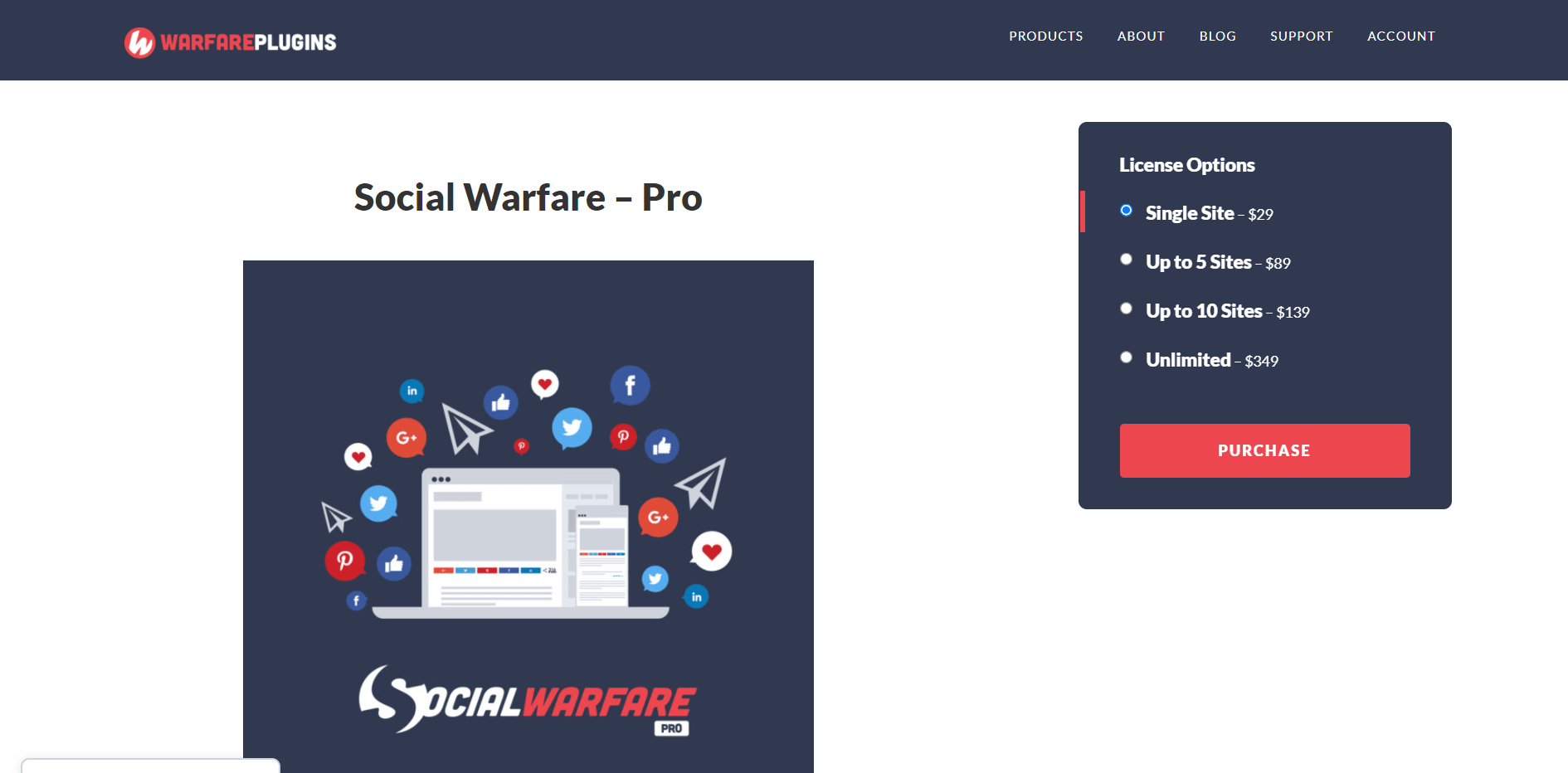 Social Warfare Plugins pricing