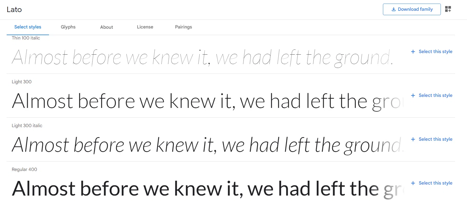 Top Google Fonts For Blogging : Lato