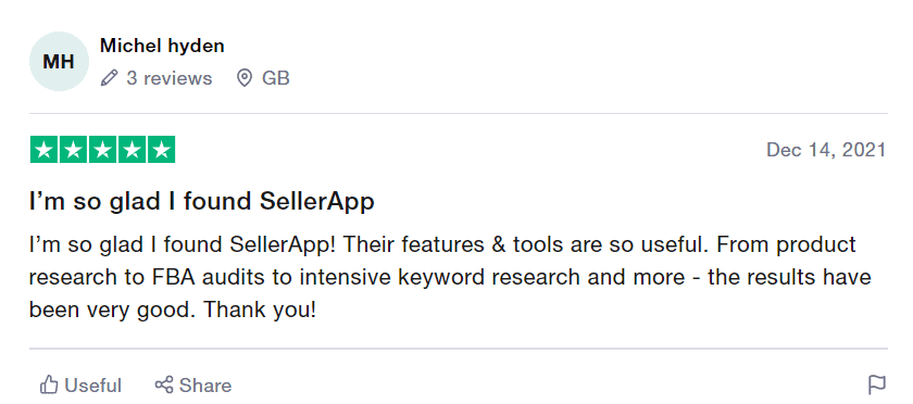  customer review sellerapp