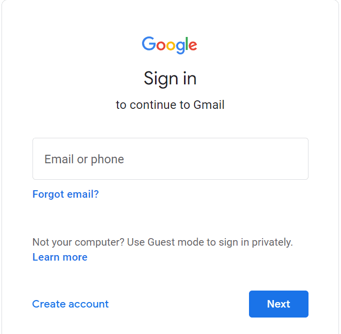 gmail signin