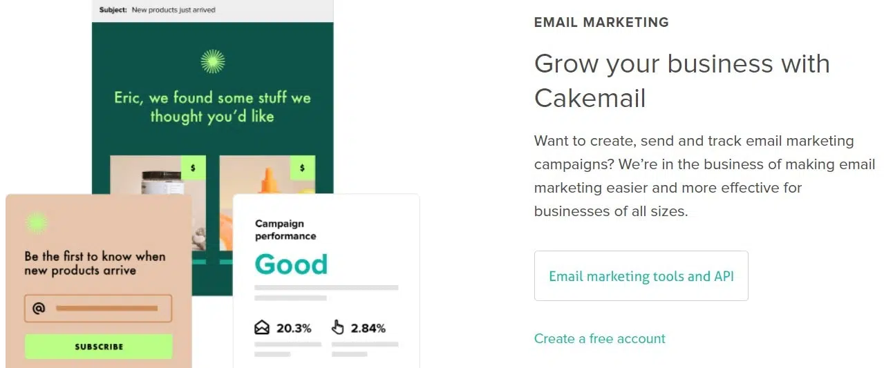 Cakemail email marketing