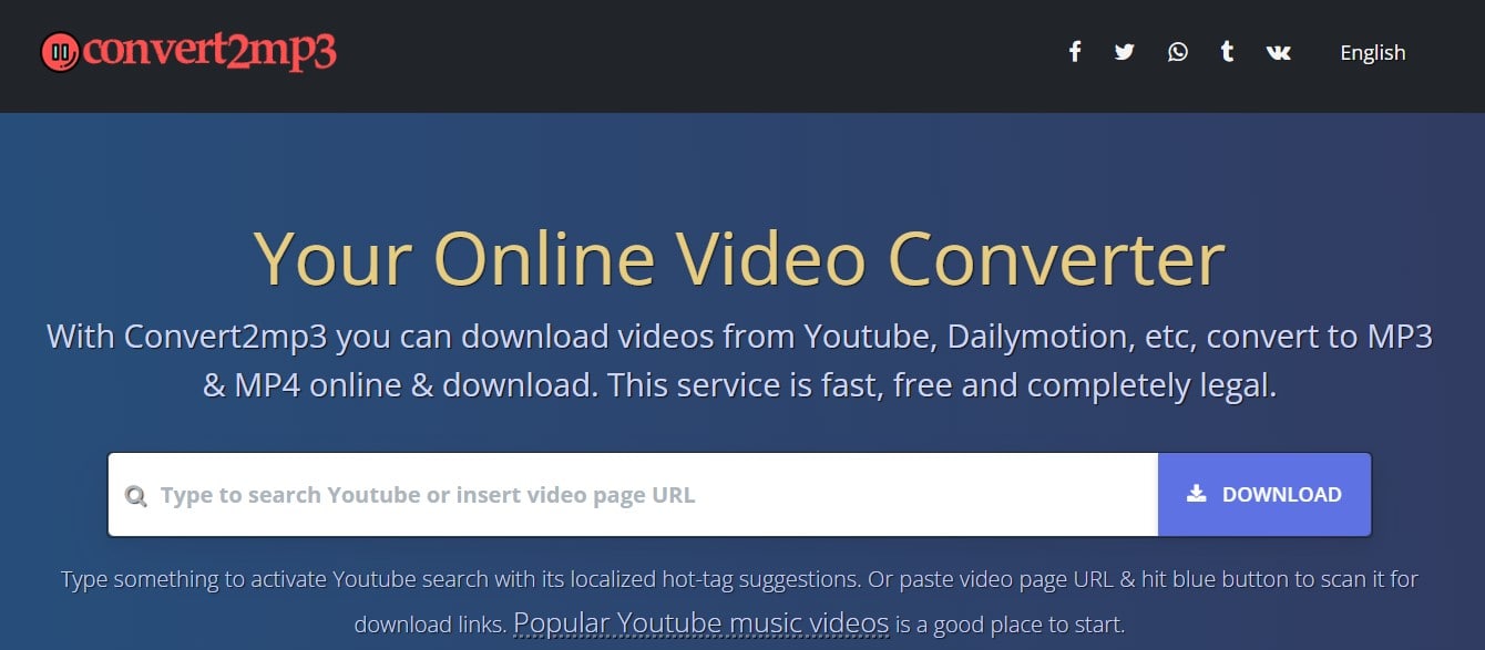Convert2MP3: YouTube To MP3 Converter