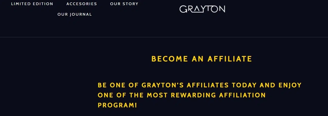 Grayton Automatic Watches affiliate program
