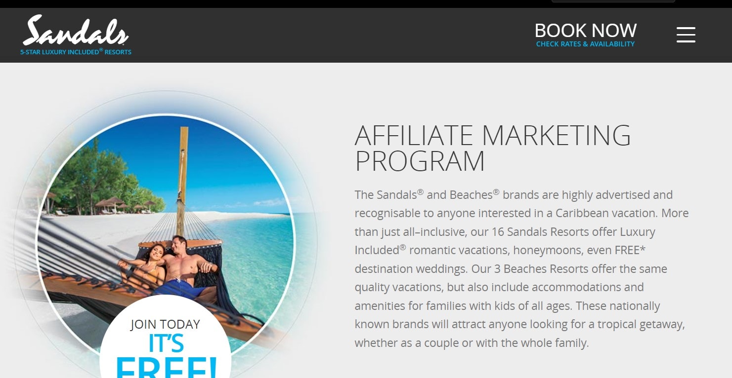 Sandals Resorts Affiliate Programs