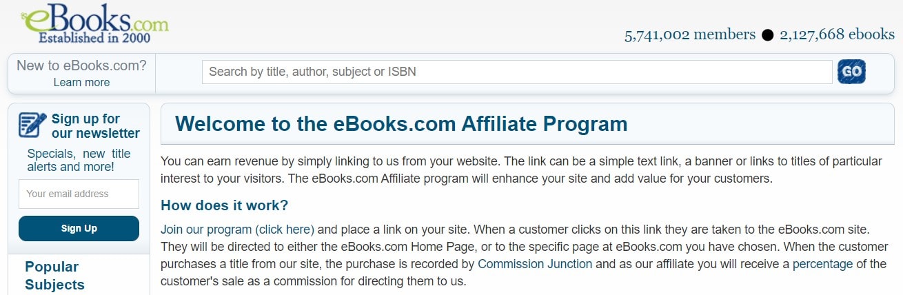 eBooks.com Affiliate Programs