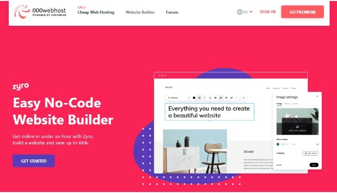 000webhost Website Builder