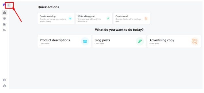 Write Product Description Using Hypotenuse AI step1