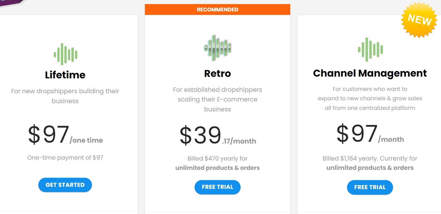 Dropified pricing plans