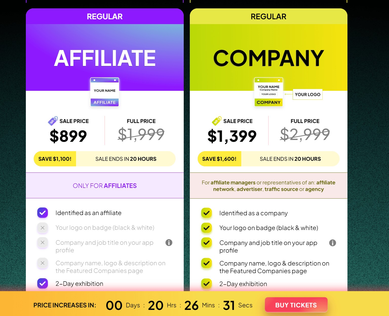 affiliate world asia 2022 tickets prices