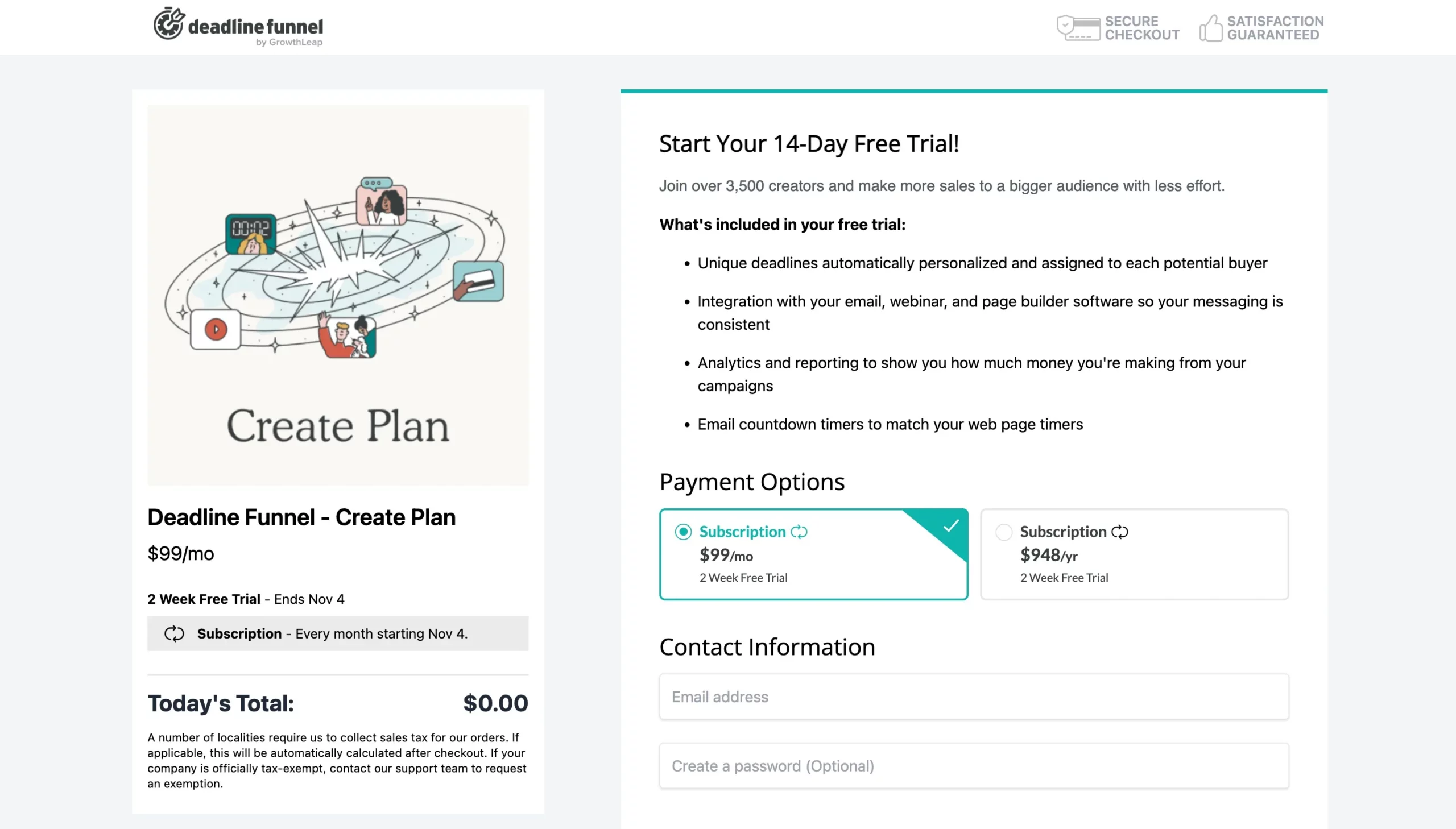 Deadline Funnel Free Trial