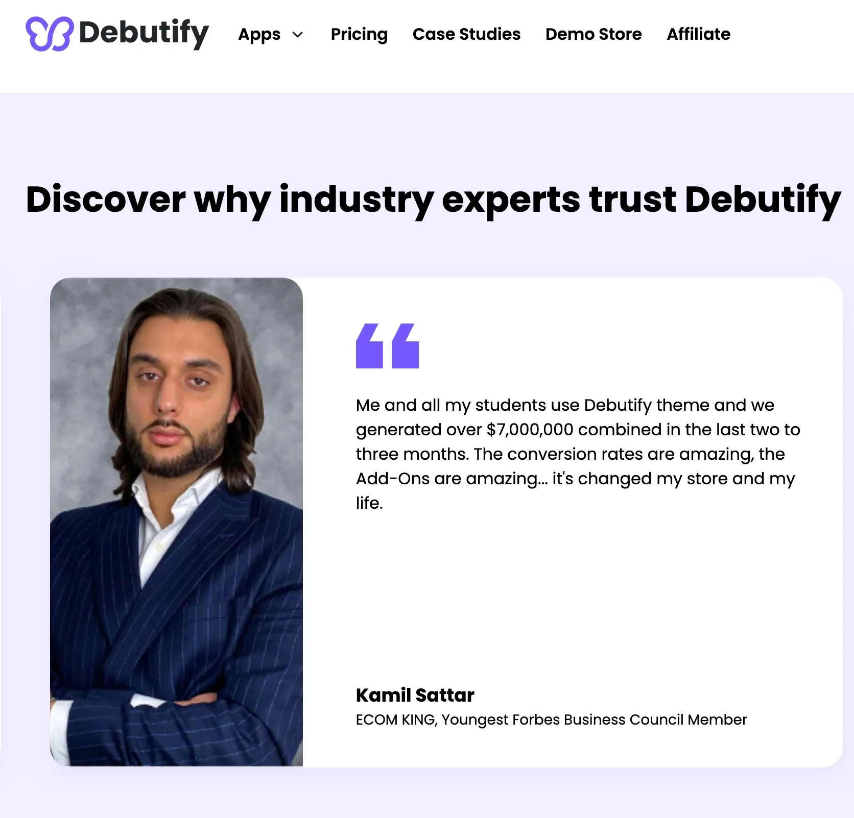 Debutify Theme Customer Testimonials 