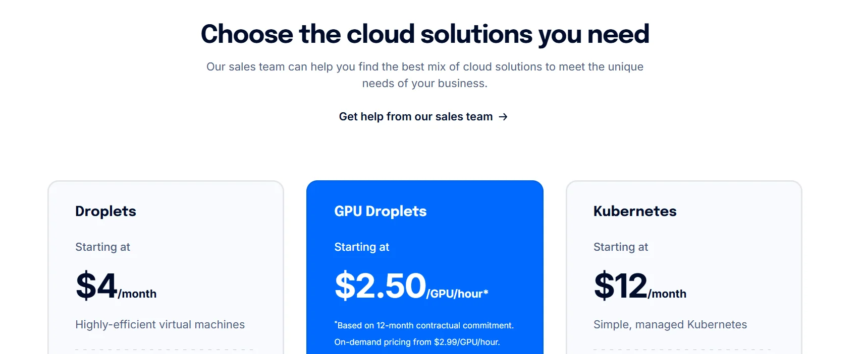 DigitalOcean Pricing