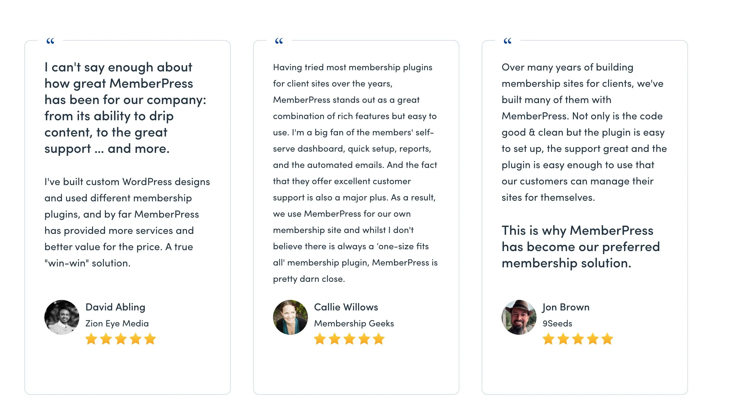 MemberPress Testimonials by Users