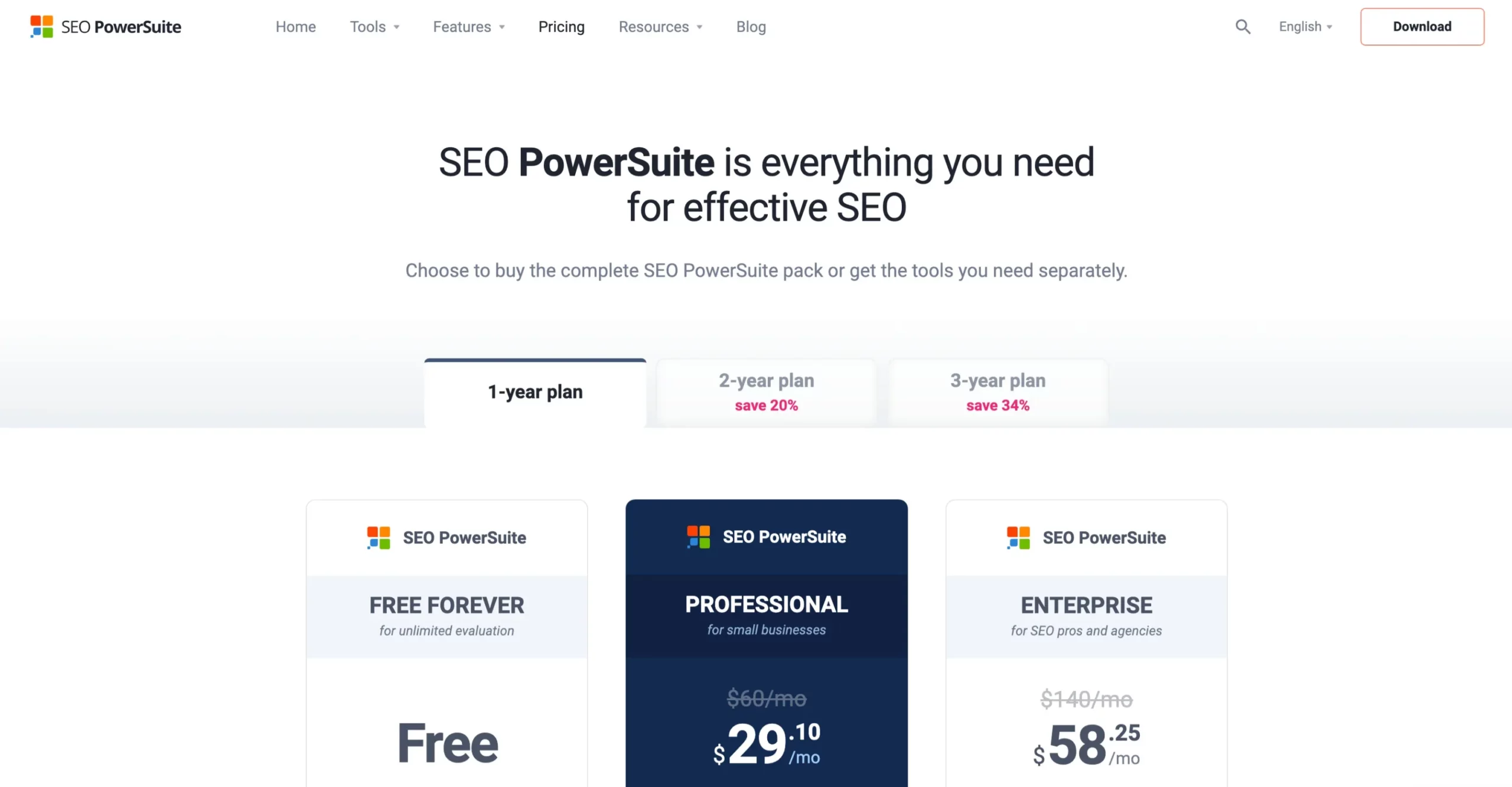 SEO PowerSuite Pricing Plans