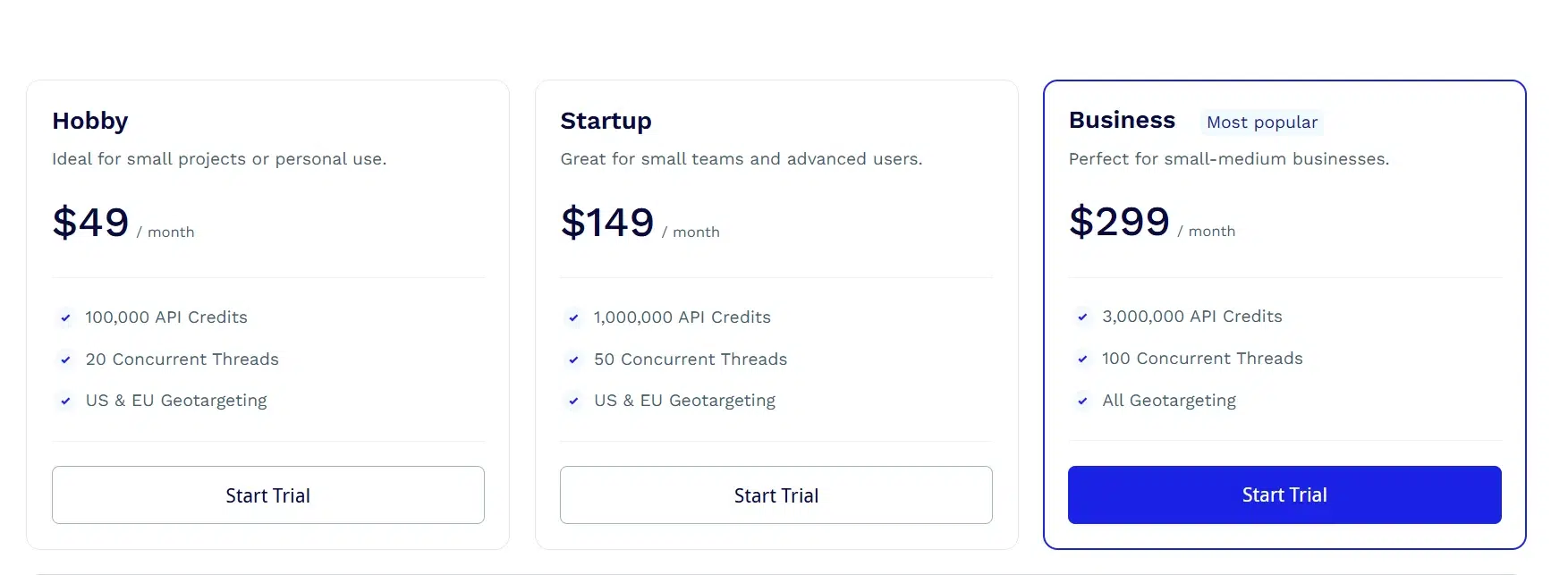 ScraperAPI Pricing