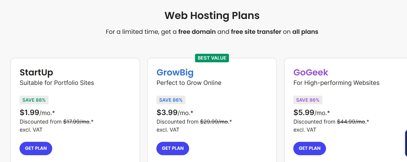 Siteground Pricing