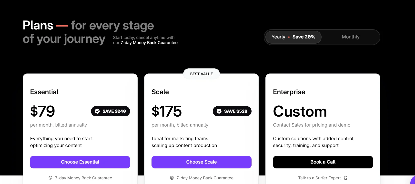 Surfer SEO Pricing