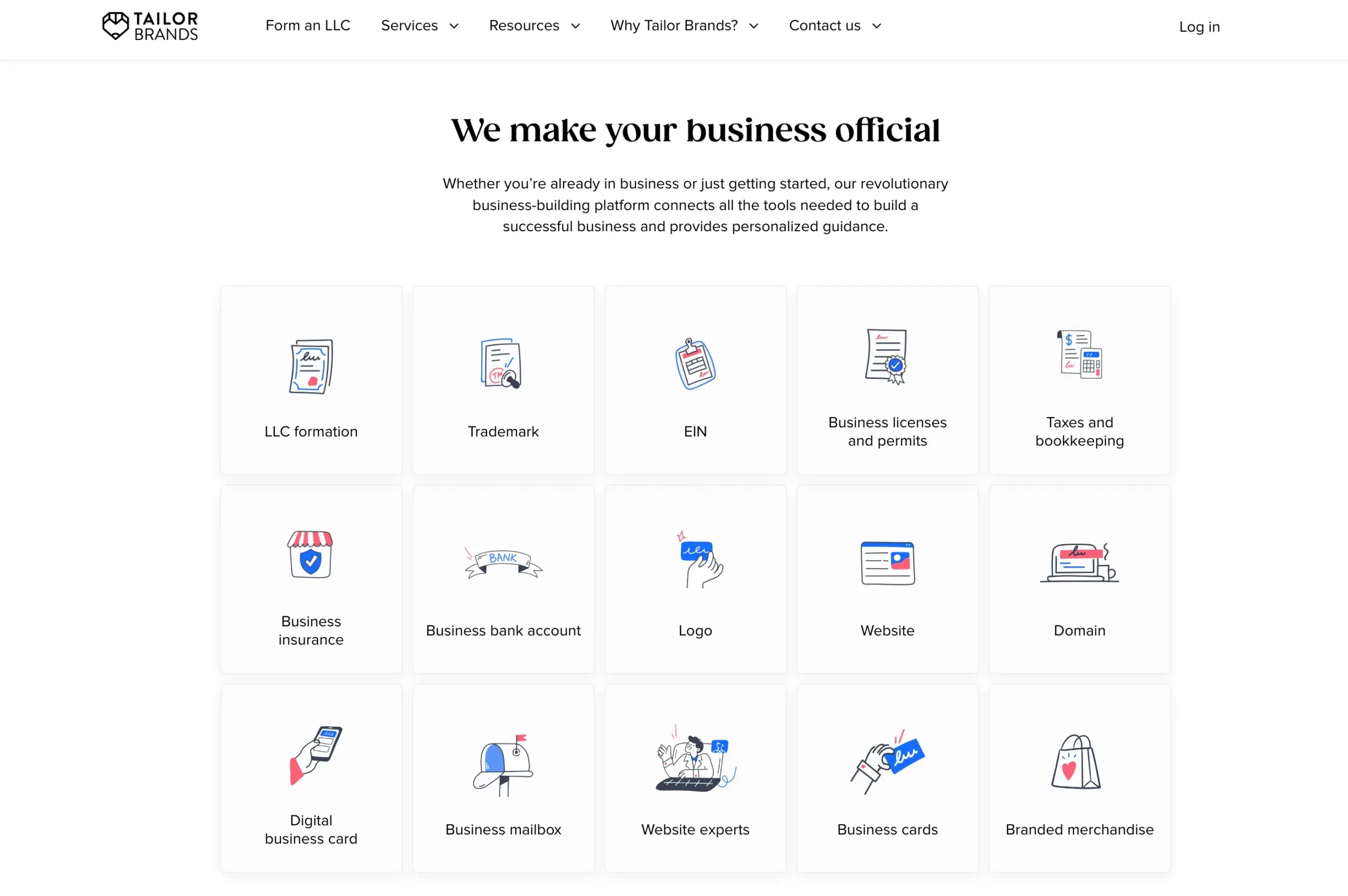 Tailor Brands Features: