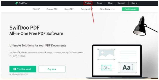 SwifDoo PDF Pricing & How To Buy Guide step1