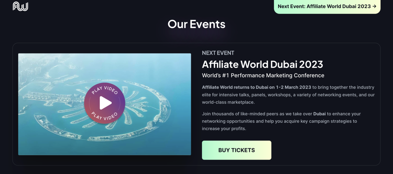 Affiliate World Dubai