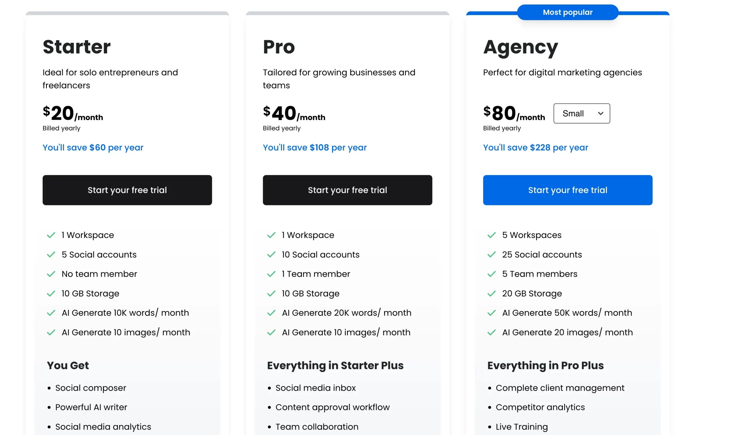 ContentStudio - Pricing