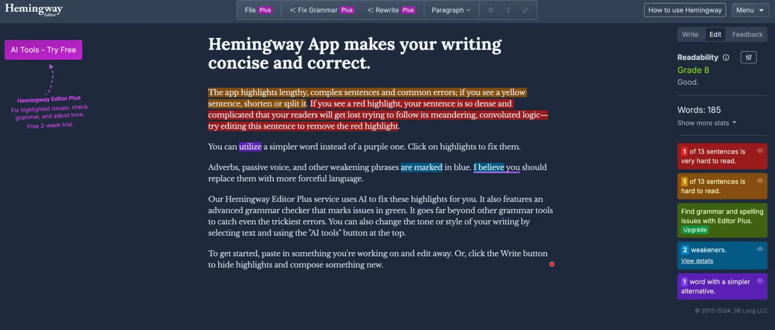 Hemingway App