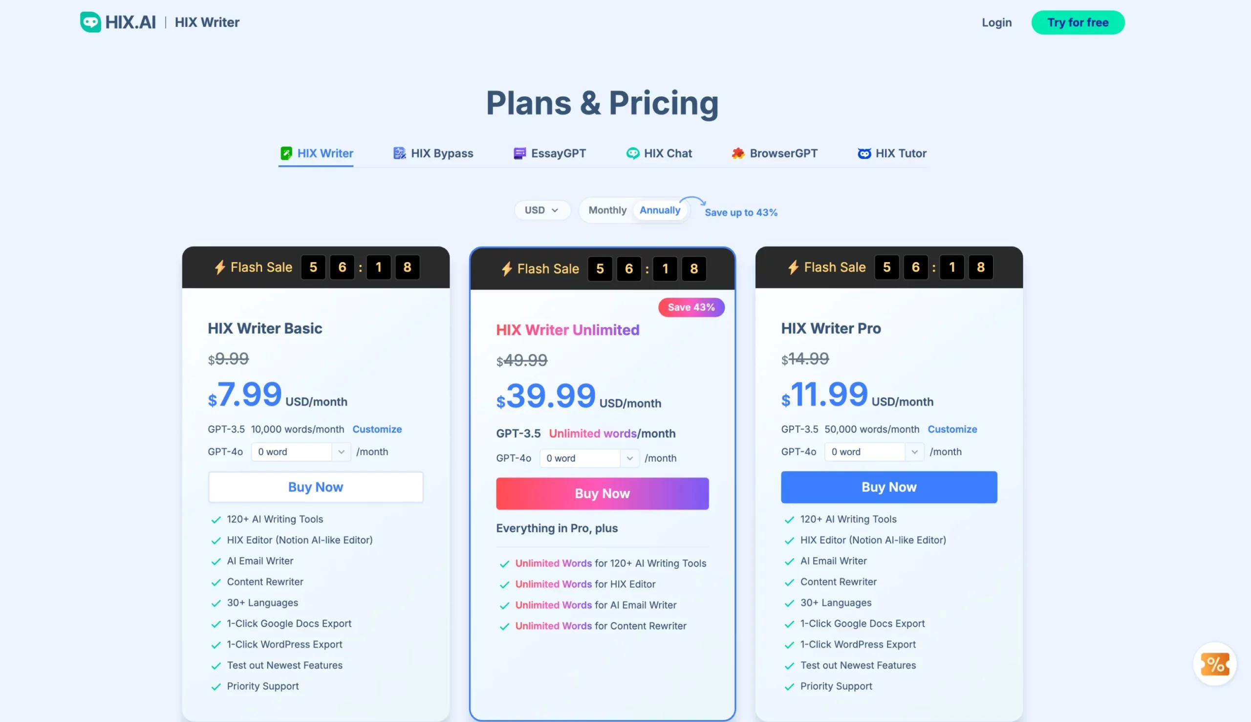 HIX.AI Pricing