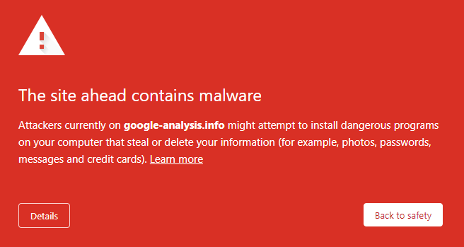 Malware Warning